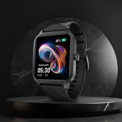 Fastrack Revoltt FS1|1.83 Display|BT Calling|Fastcharge|110+ Sports Mode|200+ WatchFaces Smartwatch  (Black Strap, Free Size)
