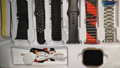 dicrobots 7 in 1 unisex ultra sports watch T800 ( multicolour strap) Smartwatch
