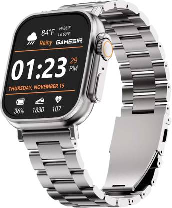 Techio T800 Ultra Metal Silver Smartwatch with Bluetooth, Fitness & Heart Rate Tracking Smartwatch
