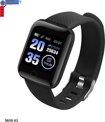 SAWADEEKA K2372 ID116_ PRO BULETOOTH ACTIVITY TRACKER SMART WATCH BLACK(PACK OF 1) Smartwatch