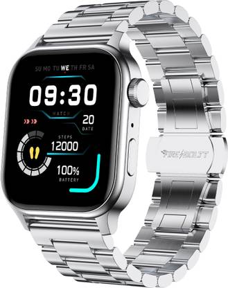 Fire-Boltt Rise Luxe Stainless Steel Luxury, 47mm (1.85) Display, Games, 120+ Sports Smartwatch