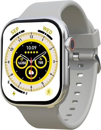 PA Maxima Max Pro Coral Plus 1.96''Ultra HD Display, BT Calling, Active Crown, Metal Body Smartwatch
