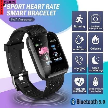 Bashaam K3 ID116_ PLUS MULTI FACES STEP COUNT SMART WATCH BLACK(PACK OF 1) Smartwatch