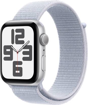 Apple Watch SE GPS 44mm Silver Aluminium with Blue Cloud Sport Loop