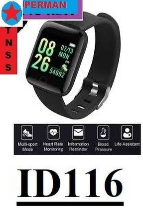 SAWADEEKA K2443 ID116_ LATEST MULTI FACES STEP COUNT SMART WATCH BLACK(PACK OF 1) Smartwatch