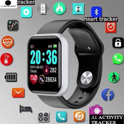Bymaya S1317 D20_PLUSFITNESS TRACKER MULTI SPORTS SMART WATCH BLACK(PACK OF 1) Smartwatch