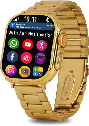 Melbon S9 24K Gold Bluetooth calling, Multiple Watch Faces,Sleep Monitor, Camera. game Smartwatch