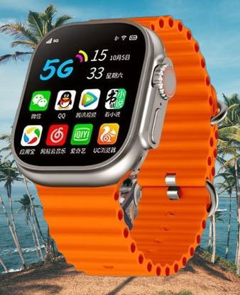 Paradise T10 orange Ultra Edition smart watch with WiFi GPS T800 4G S8 Sim Card Smartwatch
