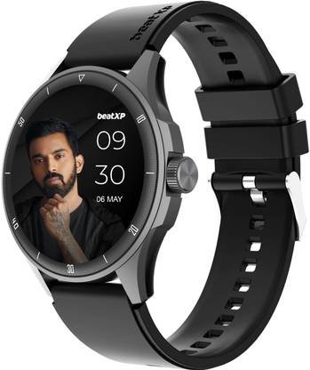 beatXP Vega Neo 1.43” Super AMOLED Display with BT Calling, AI Voice Assistant & IP68 Smartwatch  (Electric Black Strap, Free Size)