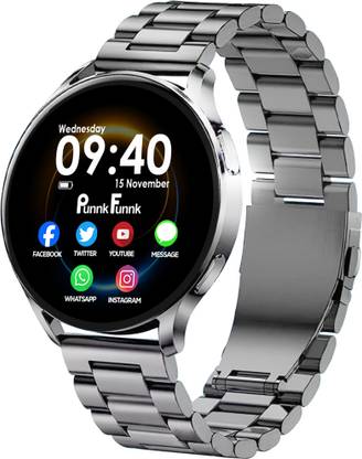 PunnkFunnk EVO VISTA 1.39" AMOLED Display, Fitness, Health Monitoring, Music & Notification Smartwatch