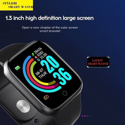 Stybits A50_A1 LATEST HEART RATE STEP COUNT SMART WATCH BLACK(PACK OF 1) Smartwatch