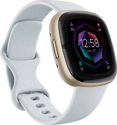 FITBIT Sense 2 Health & Fitness Watch (Blue Mist / Soft Gold Aluminium) Smartwatch
