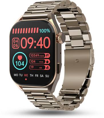 Pebble Vogue 1.96" Amoled Always On Display,Magnetic Strap, BT Calling, Rotating Crown Smartwatch