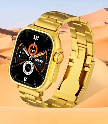 TECHMAZE S9 Ultra Gold Edition With Sports Mode Golden SmartWatch for Businessman T19 Smartwatch