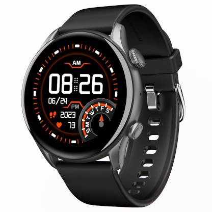 boAt Lunar Space with 40mm Dial, BT Calling, 100+ Sports Modes, HR & SpO2 Monitor Smartwatch  (Active Black Strap, Free Size)