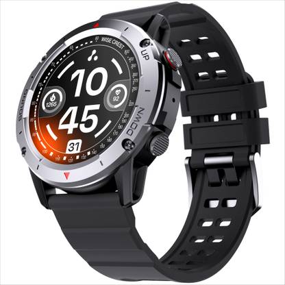 Ambrane Crest 1.39″ display 360*360 High Resolution, 500 Nits Brightness with BT Calling Smartwatch  (Black Strap, Regular) at Rs. 1799
