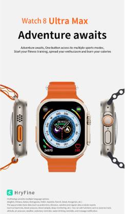 YAROH YUY_278Y_T800 ULTRA 8 SMARTWATCH FOR MEN WOMEN WITH WIRELESS CHARGER Smartwatch