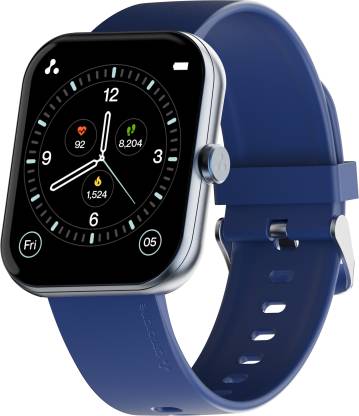 Ambrane Wise Eon Max with 2.01” Lucid display, BT Calling, with customisable watch face Smartwatch  (Blue Strap, Regular)