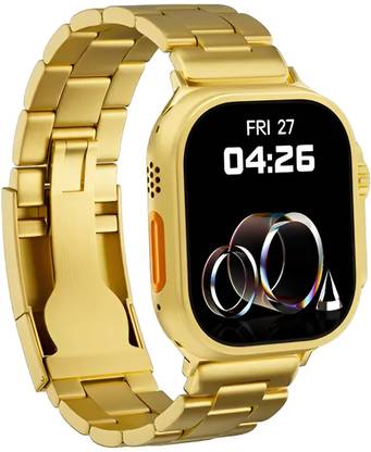 PANKAJ ENTERPRISES S9 Ultra 24K Golden with Extra Strap Bluetooth calling, Health, Fashion W7 Smartwatch