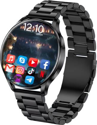 GameSir Active 2 Round Stay Connected with YouTube, Facebook, and Insta Notifications Smartwatch