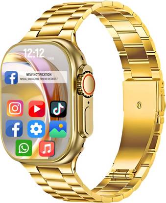 CEMP S9 Ultra Gold 2.19" AMOLED Display, 100+ New Features, Music Play, Golden Smartwatch