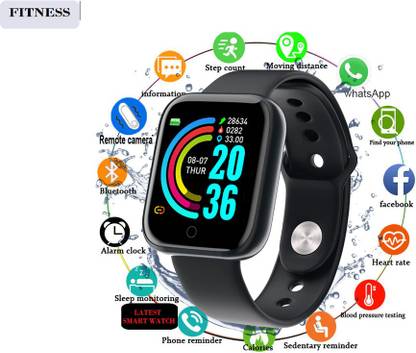 Stybits A1500_A1 PRO STEP COUNT BLUETOOTH SMART WATCH BLACK(PACK OF 1) Smartwatch