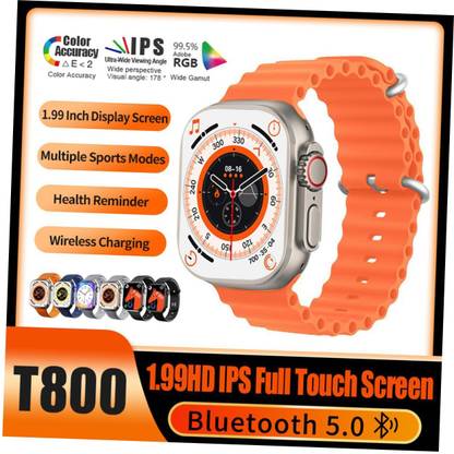 ShopSmart T800 Ultra Smart Watch with Advanced Bluetooth Calling, Heart Rate Tracking Smartwatch
