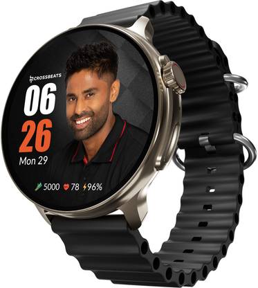 CrossBeats Always On, Advanced AI ENC Bluetooth Calling, in-Built Games, Fast Charge Smartwatch