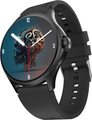beatXP Sigma 1.38” HD Display Bluetooth Calling, Health Tracking & AI Voice Assitant Smartwatch  (Electric Black Strap, Free Size)