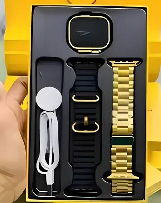 Avonix C9 Ultra Dark Golden BT Microphone Calling with 25+ New Features NO Color Fade_ Smartwatch
