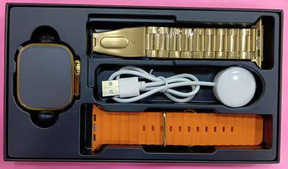 TECHMAZE S9 Ultra Gold Edition With Sports Mode Golden SmartWatch for Businessman C9 Smartwatch