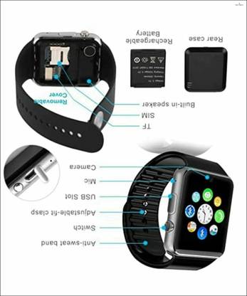 Shop New A1 Smart Watch Phone - Support Voice Calling/SIM/Camera/Memory Card/Bluetooth Smartwatch