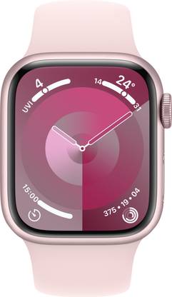 Apple Watch Series 9 GPS 41mm Pink Aluminium Case with Light Pink Sport Band - S/M