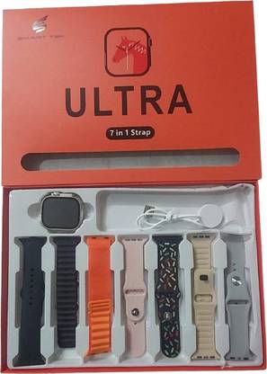 CLUBCLASSY ultra calling smart watch with 7 straps for men & women steel biggest Smartwatch