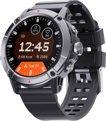 Ambrane Crest Pro 1.52'' display 360*360 High Resolution, 600 Nits Bright and BT Calling Smartwatch