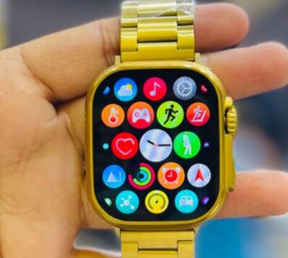 TECHMAZE S9 Ultra Gold Edition With Sports Mode Golden SmartWatch for Businessman T13 Smartwatch