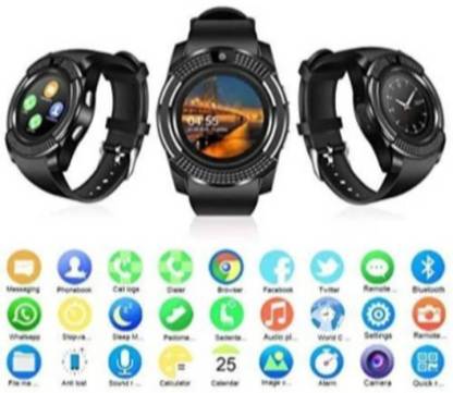 SYARA NM-V8 Unisex Modern Smart Watch With Camera Bluetooth Touch Screen IPS Display Smartwatch