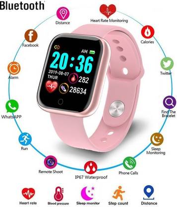 Bashaam B57_D20 PLUS SLEEP MODE ACTIVITY TRACKER SAMRT WATCH PINK(PACK OF 1) Smartwatch