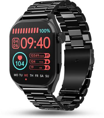 Pebble Vogue 1.96" Amoled Always On Display,Magnetic Strap, BT Calling, Rotating Crown Smartwatch