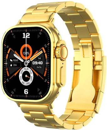 Veritas Electronics S9 Ultra Golden Watch with Two strap Wireless charger and Bluetooth calling Smartwatch