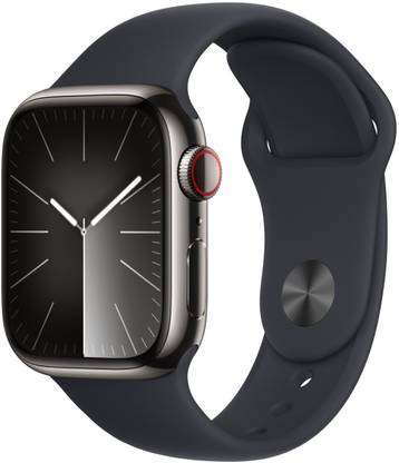 Apple Watch Series 9 GPS + Cellular 41mm Graphite Case & Midnight Sport Band - S/M