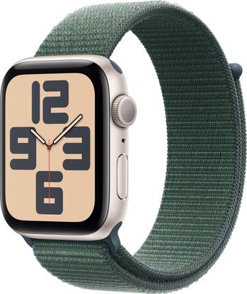 Apple Watch SE GPS 44mm Starlight Aluminium with Lake Green Sport Loop