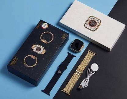 dicrobots Latest Square Dial Smart Watch Ultra with logo Gold Smartwatch