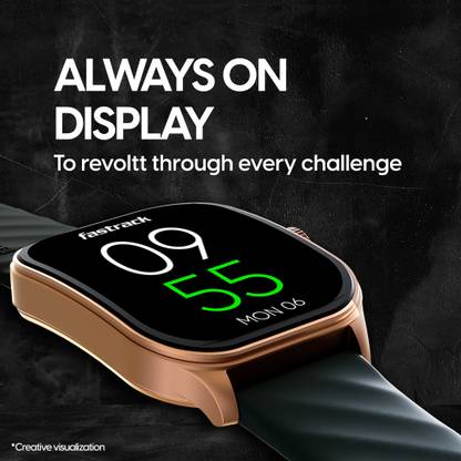 Fastrack Revoltt FS1 Pro|World's First,1.96" Super AMOLED|Highest Resolution|BT Calling Smartwatch  (Teal Strap, Free Size)