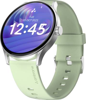 Ambrane Marble 1.43" AMOLED Always-On Display with BT Calling, 1000 Nits, Working Crown Smartwatch