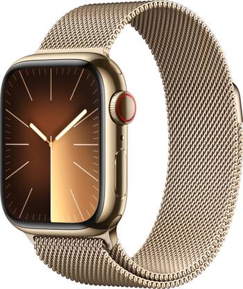 Apple WaPS + Cellular 41mm Gold Case & Gold Milanese Loop