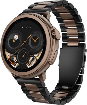 Boult CrownR Bluetooth Calling, 1.52” HD Screen, Zero Bezels, Zinc Alloy Frame, IP67 Smartwatch  (Coal Black Strap, Free Size)