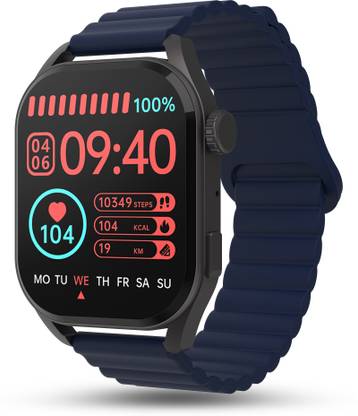 Pebble Vogue 1.96" Amoled Always On Display,Magnetic Strap, BT Calling, Rotating Crown Smartwatch