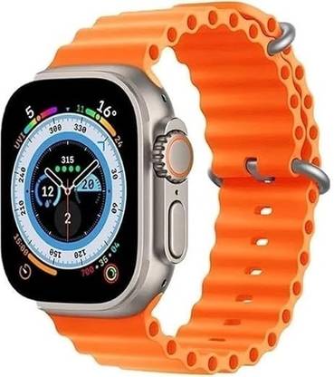 KR ENTERPRISE T800 Ultra smartwatch Orange Strap, Free Size Smartwatch