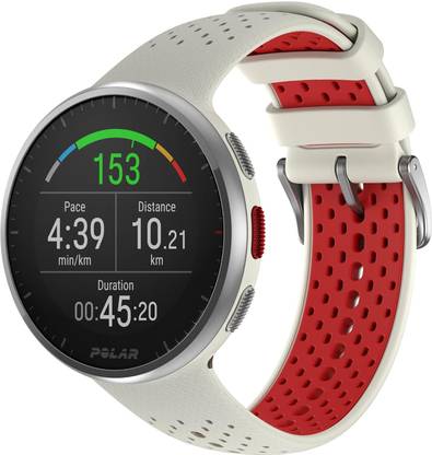 Polar Pacer Pro-Advanced GPS Sports Watch (White-Red) Smartwatch